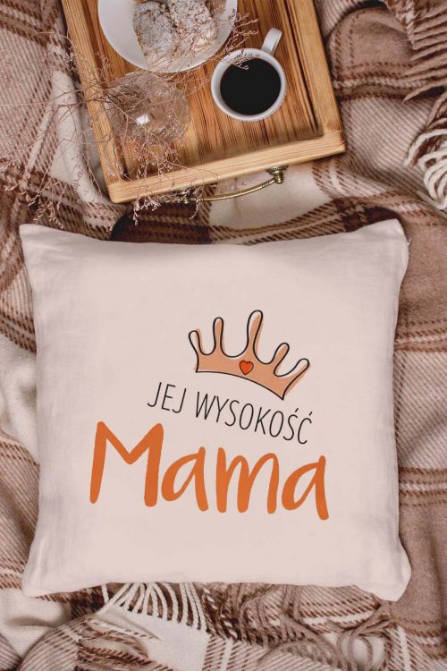 Poduszka Bawełniana Canvas Jej wysokość Mama