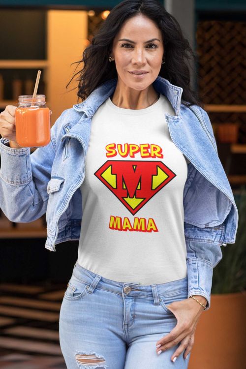 T-shirt Super Mama Yellow