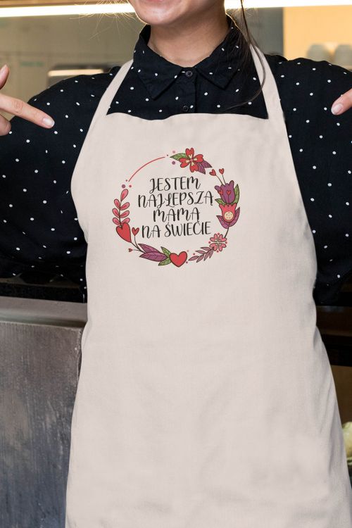 Fartuch Bawełniany Jestem najlepszą Mamą na świecie