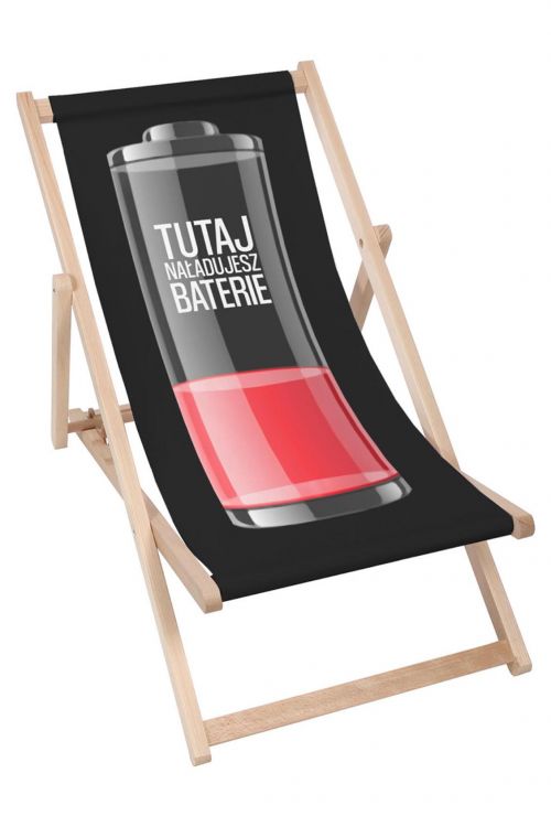 Leżak klasyczny Tutaj Naładujesz Baterie