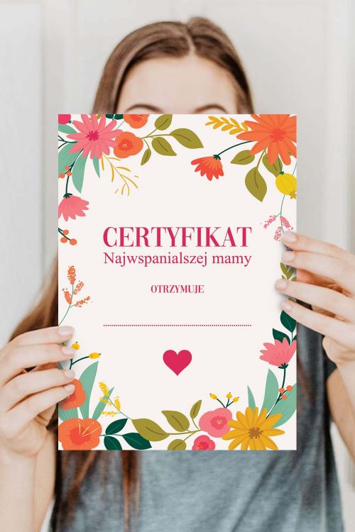 Certyfikat dla Najwspanialszej Mamy