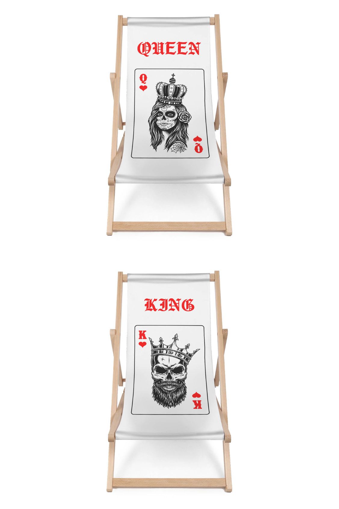 Leżak klasyczny Queen Card White