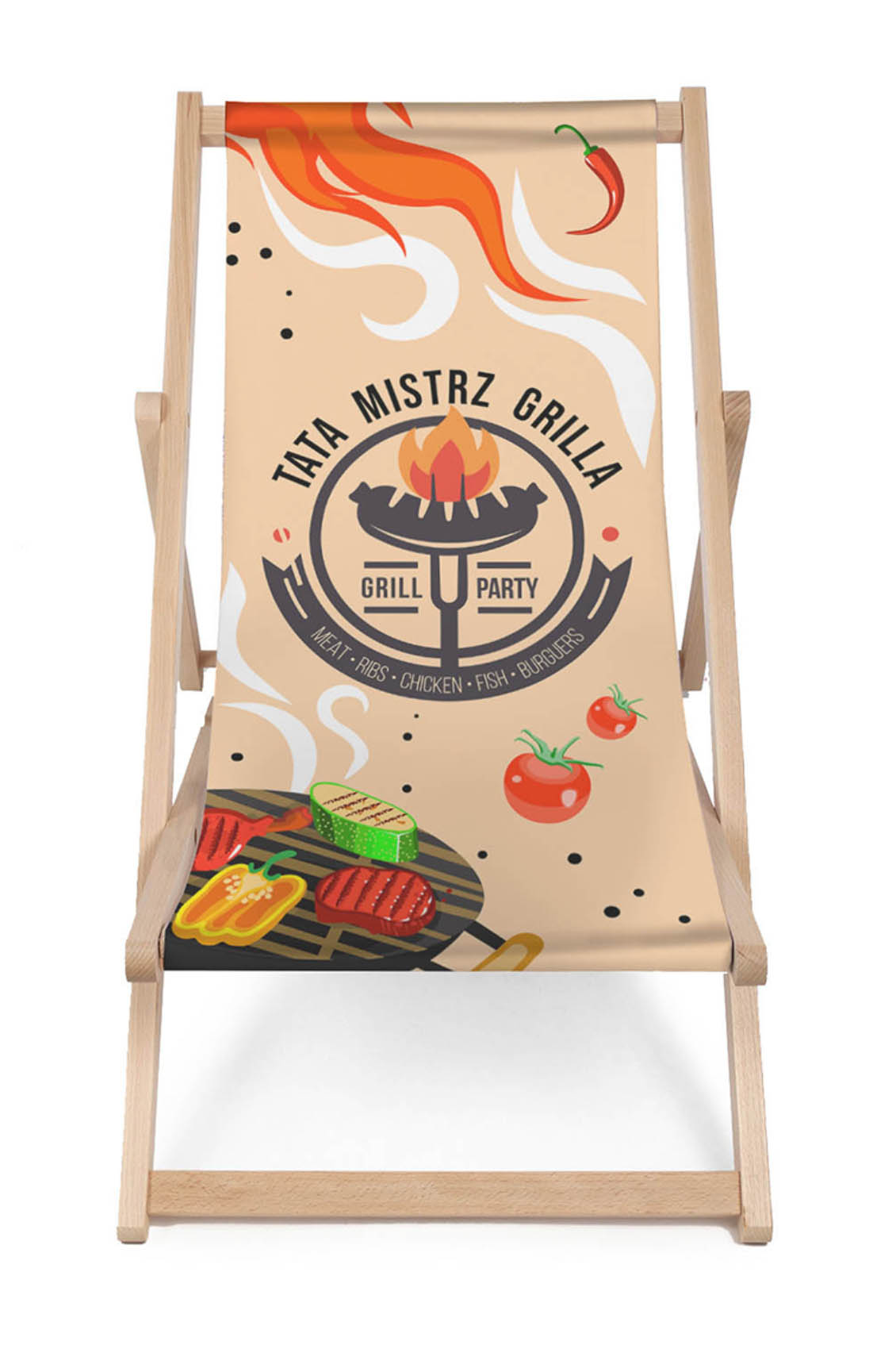 Leżak klasyczny Tata Mistrz Grilla