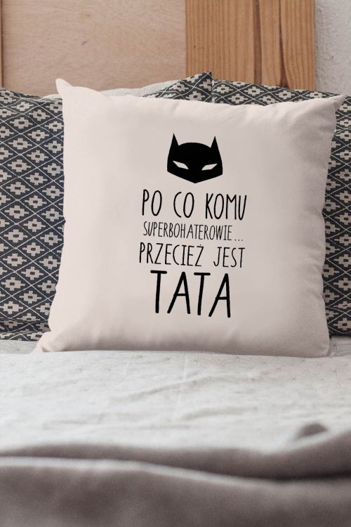 Poduszka Bawełniana Canvas Batman Tata