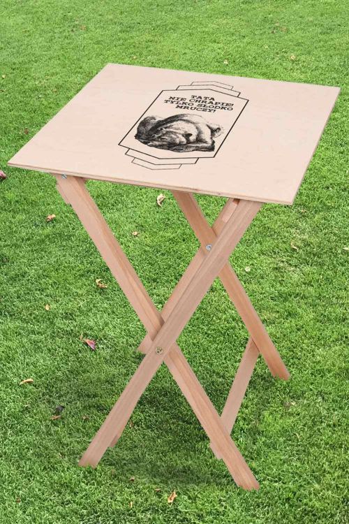 Stolik drewniany Tata Słodko Mruczy