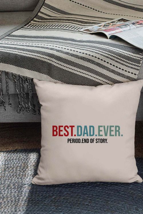 Poduszka bawełniana Canvas Best Dad Ever Period