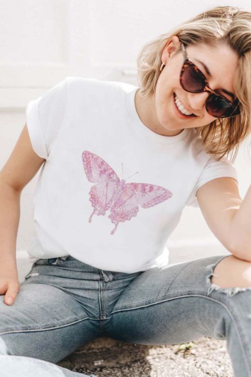 T-shirt Glitter Butterfly