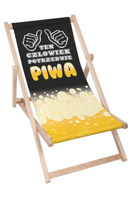 Leżak klasyczny Ten Człowiek Potrzebuje Piwa