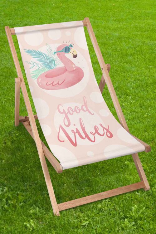 Leżak klasyczny Flamingo Good Vibes