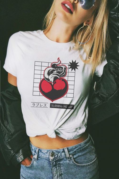 T-shirt Burning Heart