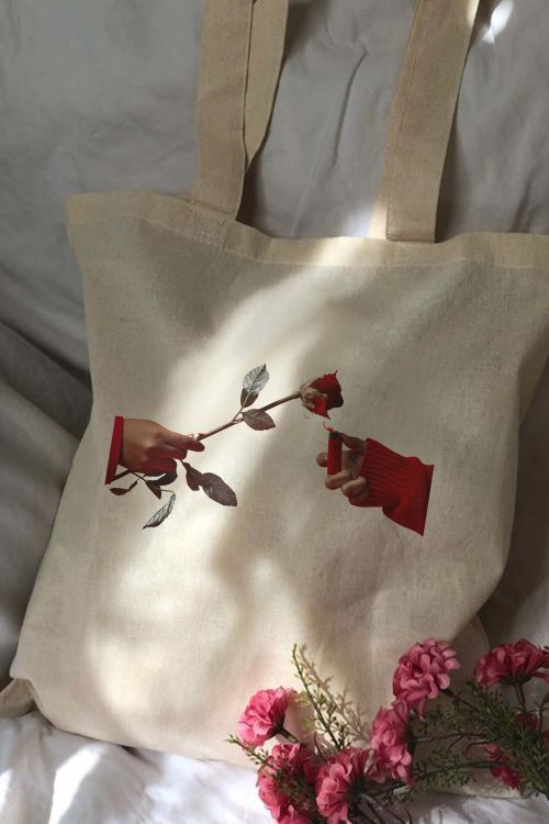 Torba eko Rose in the fire