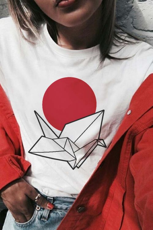 T-shirt Japanese Origami Bird