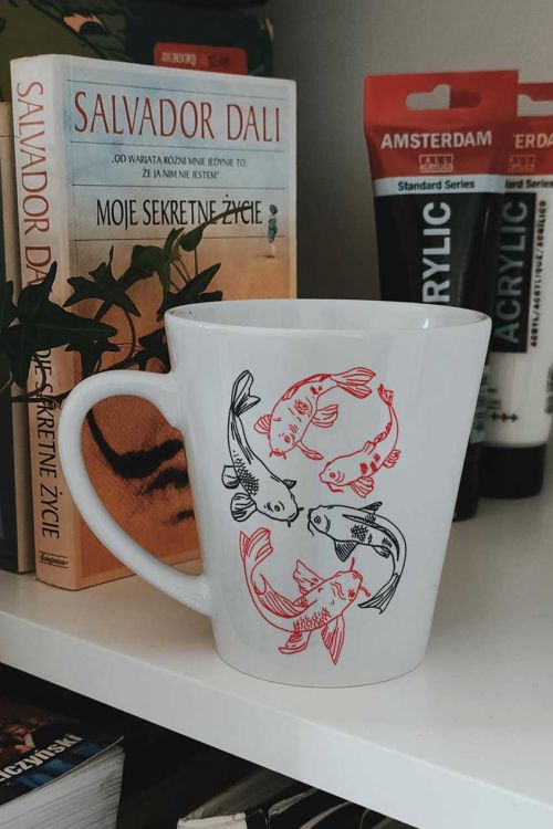Kubek Latte Regular Red Koi Fish 