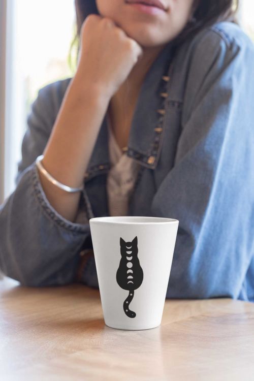 Kubek Latte Regular Moon Phase Cat 