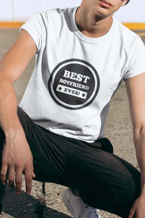T-shirt Best Boyfriend Ever Circle