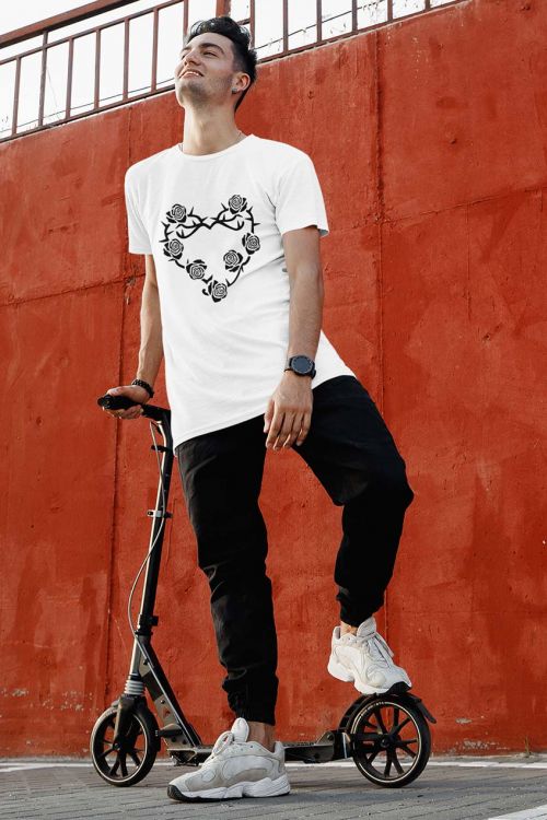 T-shirt Heart Rose Thorns