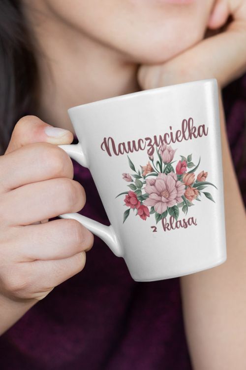 Kubek Latte Regular Nauczycielka z Klasą Kwiaty