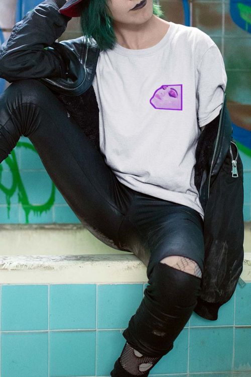 T-shirt Violet Face