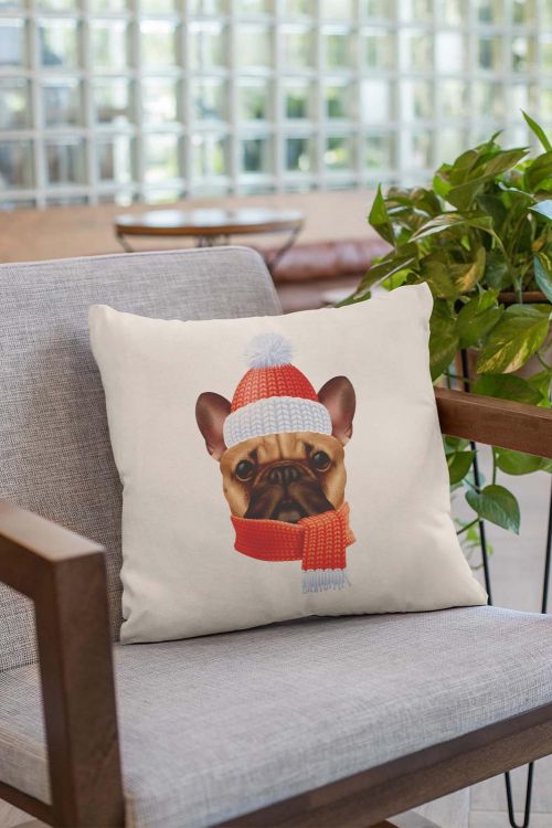 Poduszka Bawełniana Canvas Christmas Dog