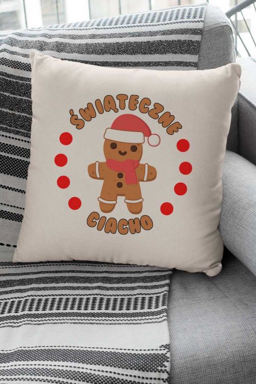 Poduszka Bawełniana Canvas Świąteczne Ciacho