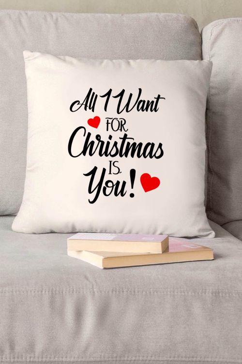 Poduszka bawełniana Canvas All I Want For Christmas Is You