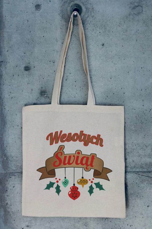 Torba eko Świąteczny Złotych Wesołych Świąt