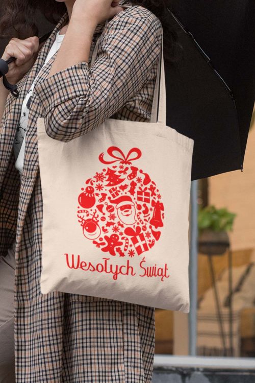 Torba eko Świąteczna Bombka