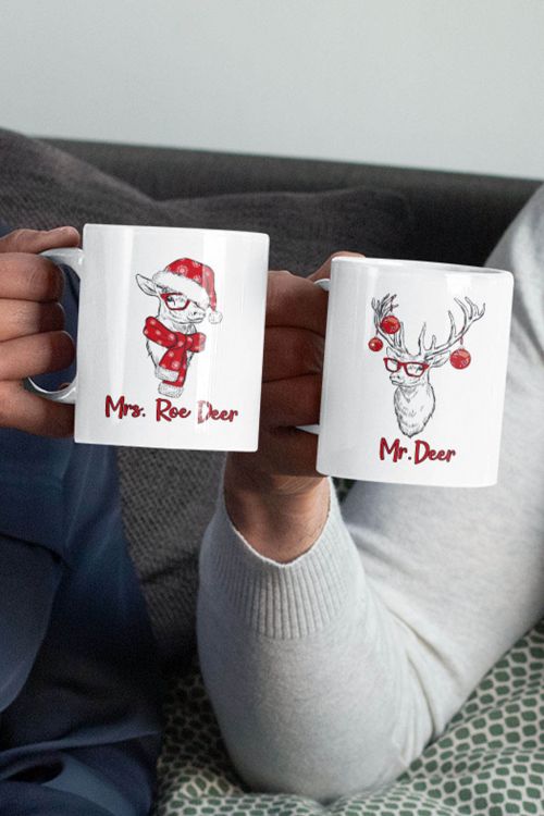 Komplet kubków dla par Mr. & Mrs.Deer 
