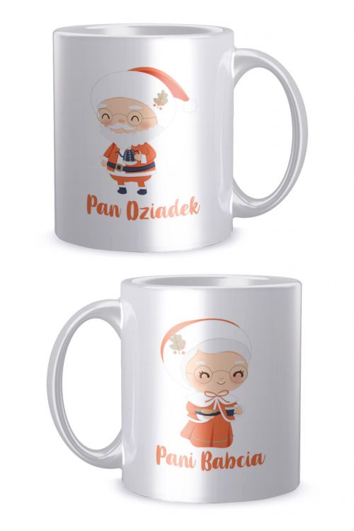 Komplet kubków dla par Pan Dziadek i Pani Babcia 