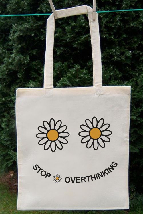 Torba eko Stop Overthinking Daisy