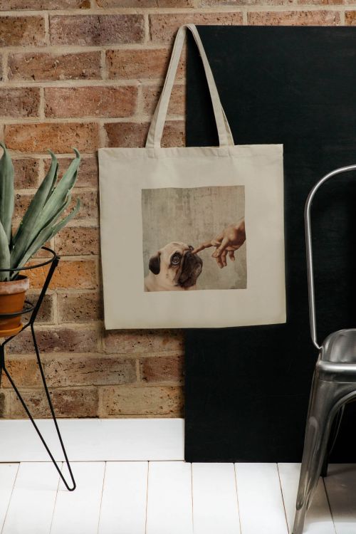 Torba Bawełniana XXL Michelangelo Mops