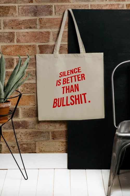 Torba Bawełniana XXL Silence is better than bullshit