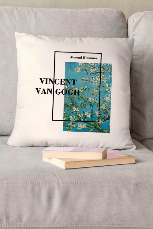 Poduszka bawełniana Canvas Almond Blossoms