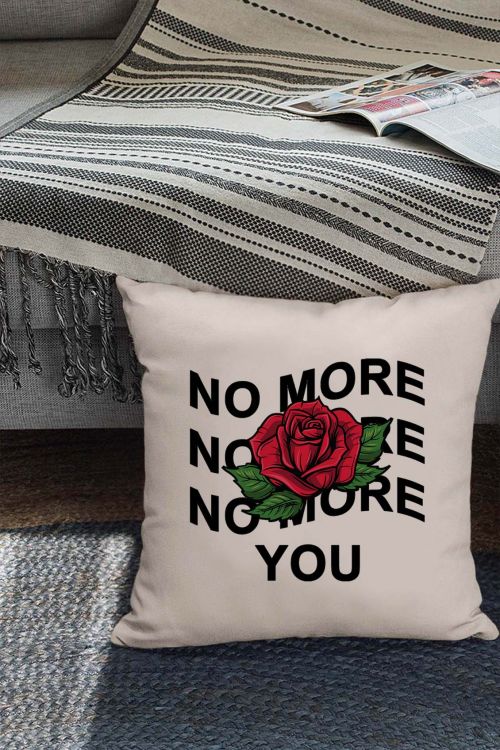 Poduszka bawełniana Canvas No More You