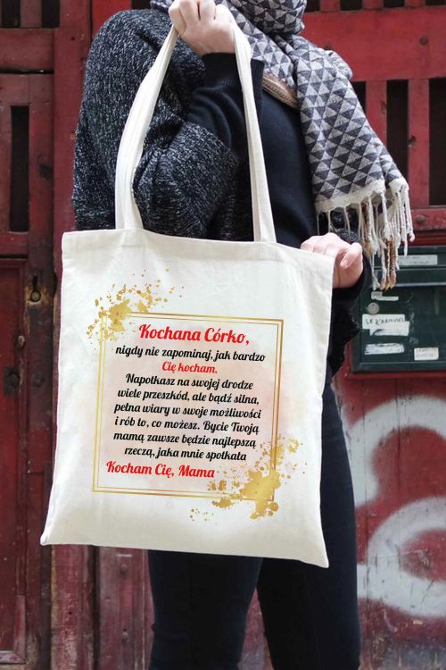 Torba Eko Kochana Córko Gold Frame