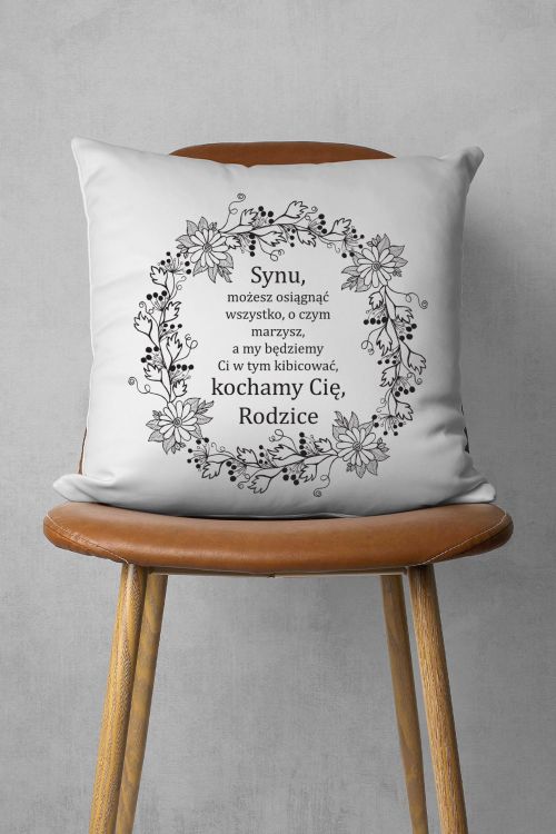 Poduszka bawełniana Canvas Synu Możesz Osiągnąć Wszystko