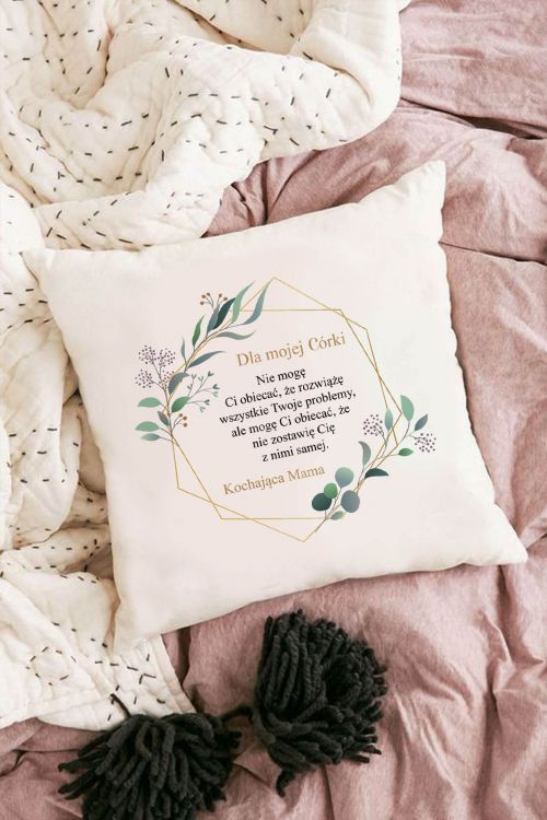 Poduszka bawełniana Canvas Dla Mojej Córki-Kochająca Mama