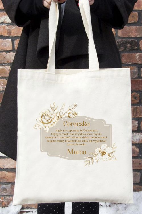 Torba Eko Beżowa Córeczka Moimi Oczami od Mamy