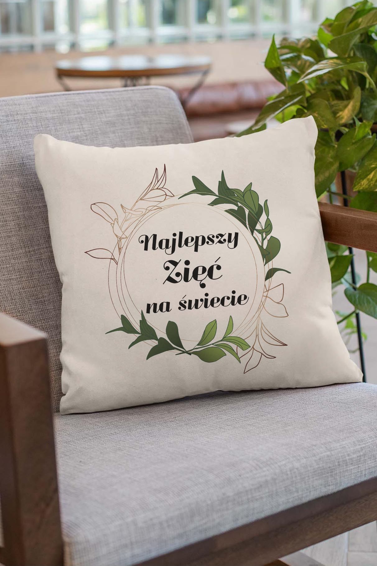 Poduszka Bawełniana Canvas Najlepszy Zięć Na Świecie