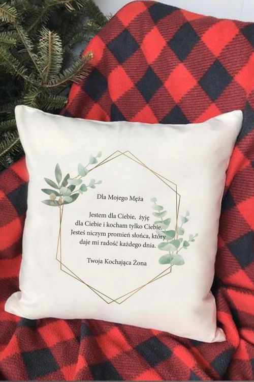 Poduszka Bawełniana Canvas Dla Mojego Męża