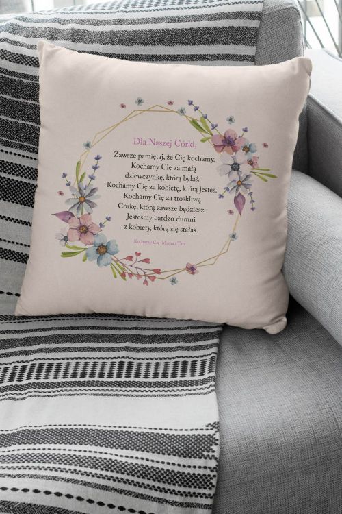 Poduszka Bawełniana Canvas Córko Pamiętaj
