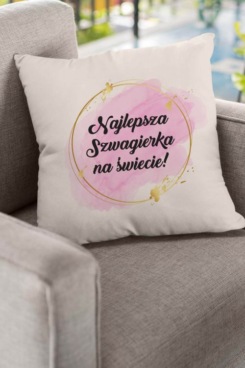 Poduszka Bawełniana Canvas Najlepsza Szwagierka
