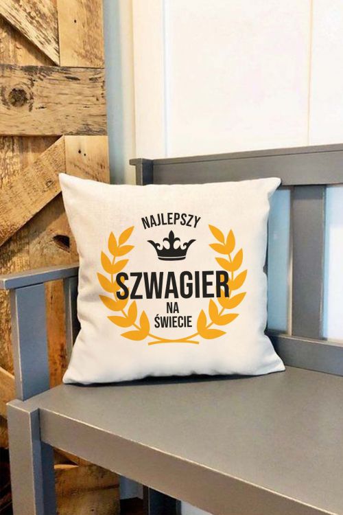 Poduszka Bawełniana Canvas Najlepszy Szwagier