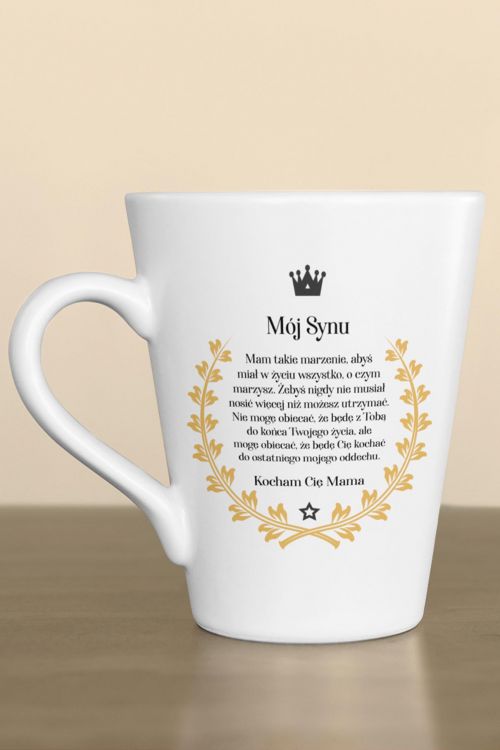 Kubek Latte Regular Mój Synu Kocham Cię Mama