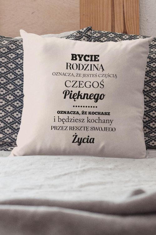 Poduszka Bawełniana Canvas Bycie Rodziną