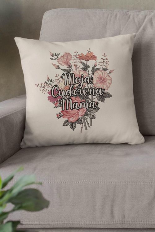Poduszka Bawełniana Canvas Moja Cudowna Mama