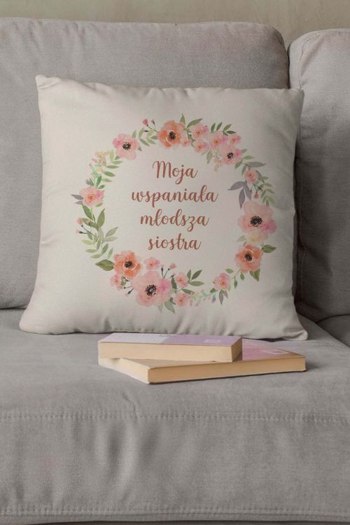 Poduszka Bawełniana Canvas Młodsza Siostra