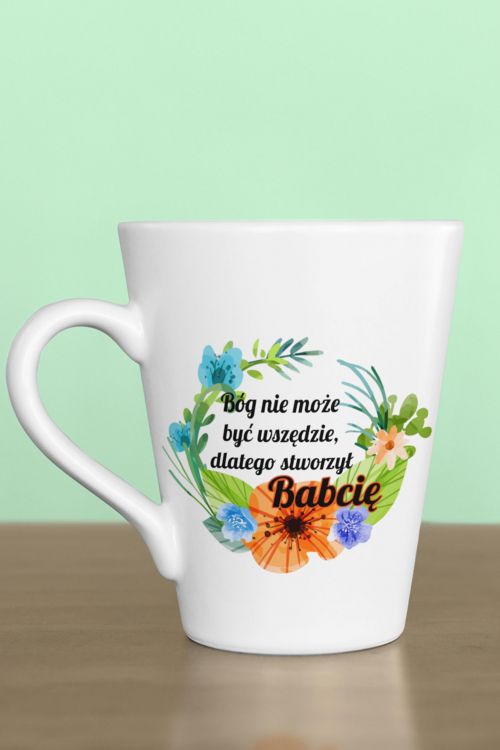 Kubek Latte Regular Bóg Stworzył Babcię