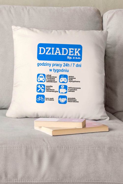 Poduszka bawełniana Canvas Dziadek Spółka