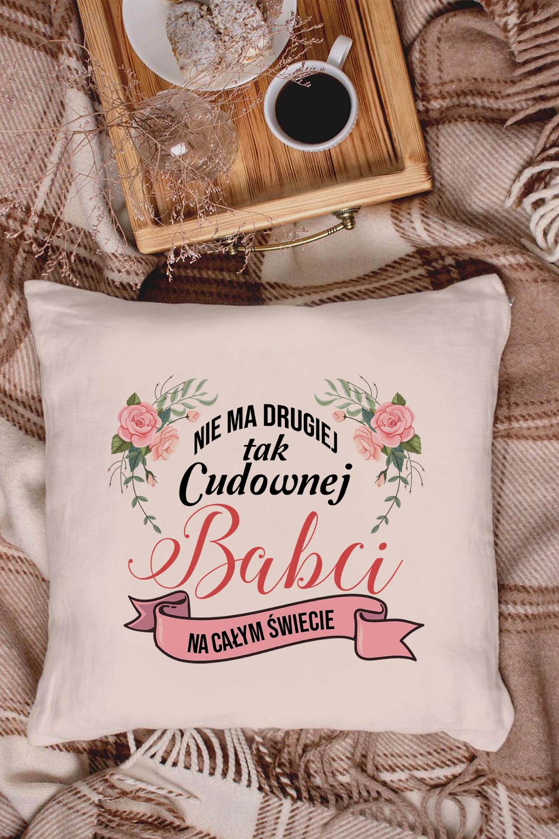 Poduszka bawełniana Canvas Nie Ma Drugiej Takiej Babci